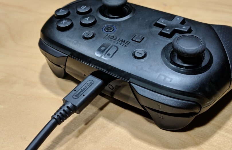 Plug the cable into the Switch pro controller, and your PC