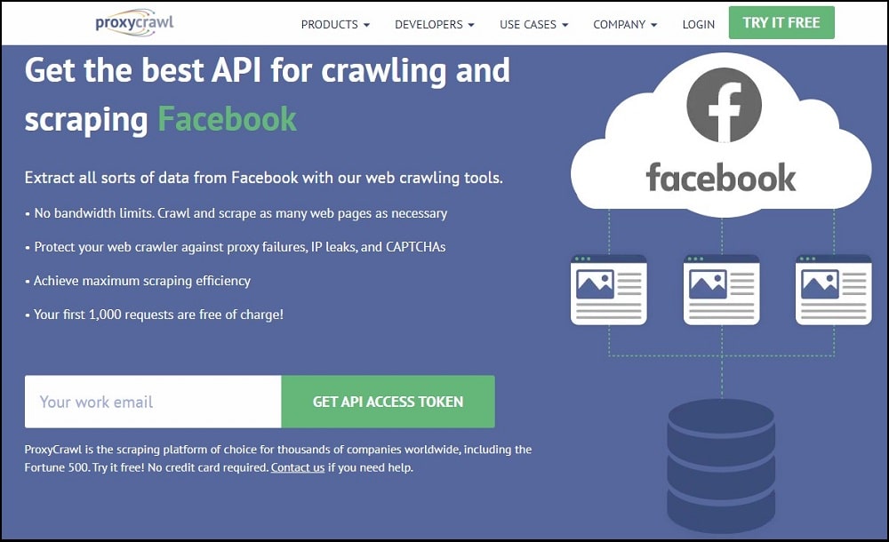 Proxycrawl for Facebook Scrapers