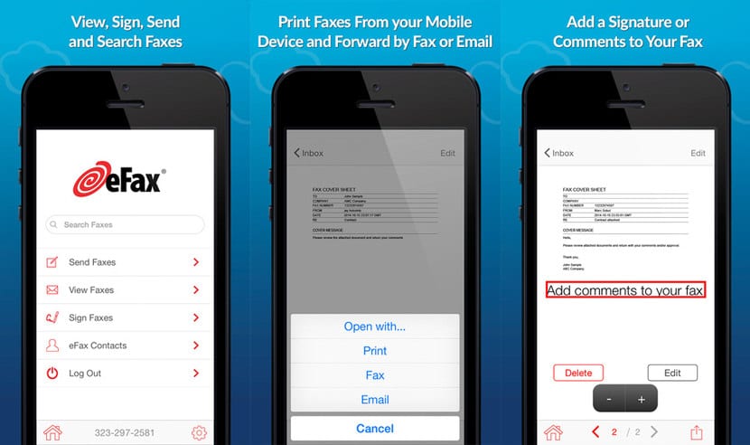 Sending faxes using GV and eFax