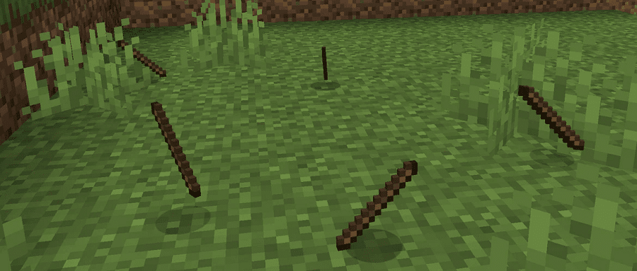 Sticks in Minecraft