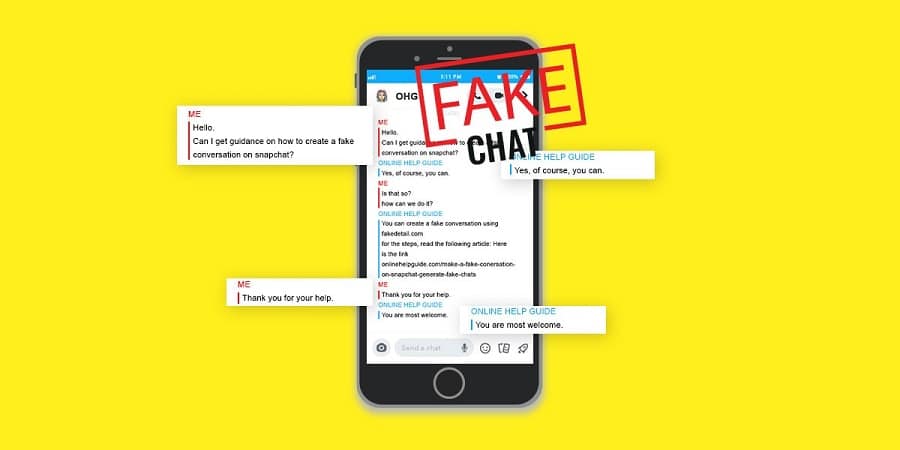 fake Snapchat messages