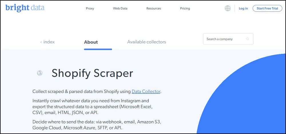 Bright data for Shopify