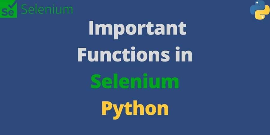 Important Selenium Functions