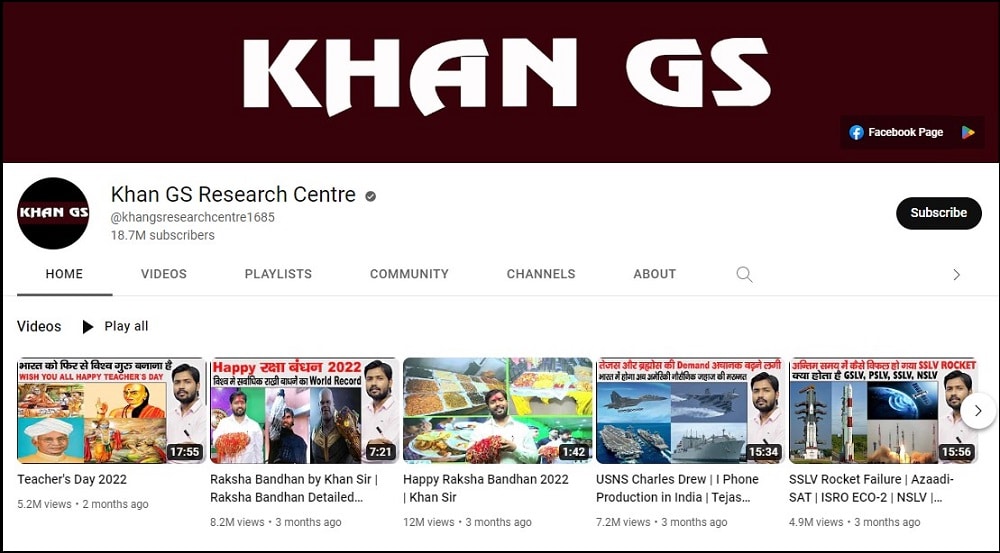Khan sir Youtube Feature