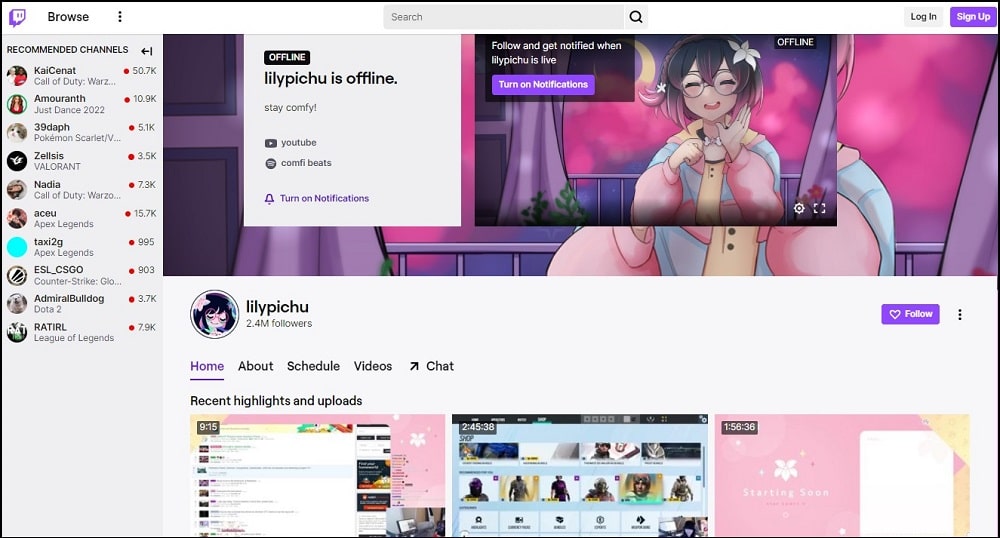 Lilypichu Female Twitch Steamers