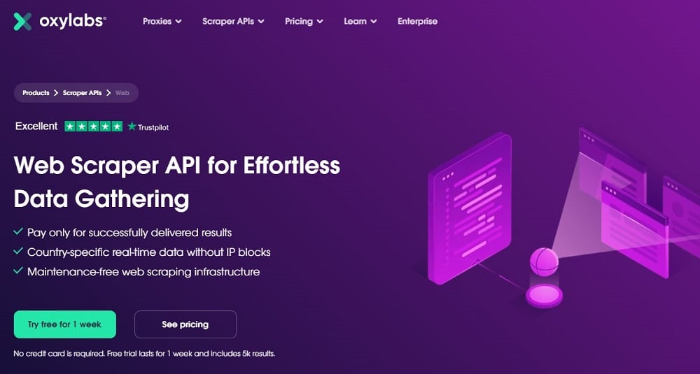 Oxylabs Scraper API overview