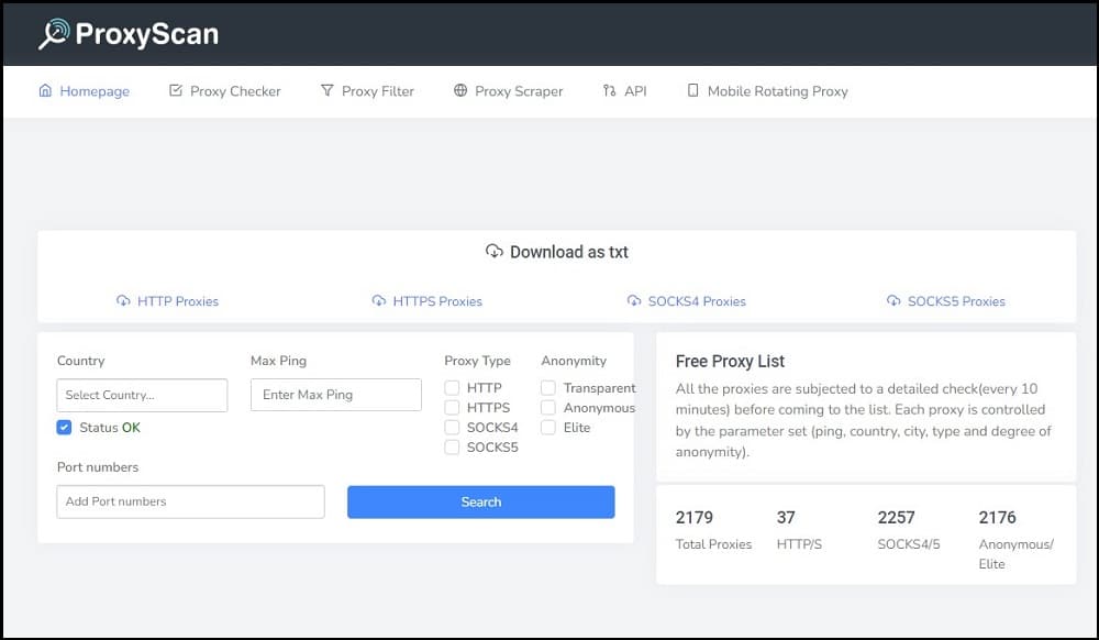 ProxyScan overview