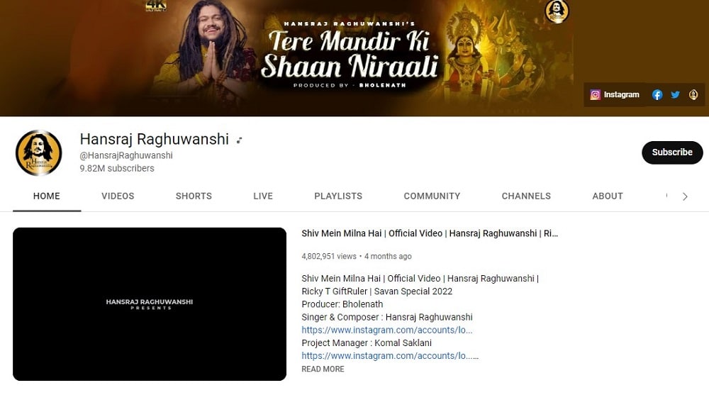 Hansraj Raghuwanshi Youtuber in India