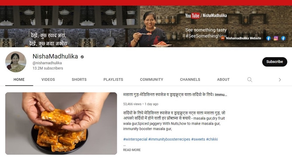 Nisha Madhulika Youtuber in India