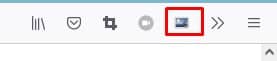 Picture icon on the Firefox toolbar
