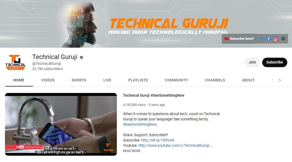 Technical Guruji Youtuber in India