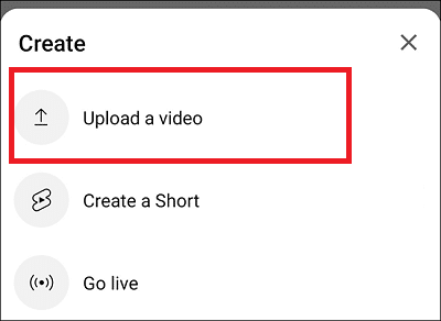 Upload a video