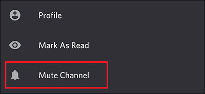 choose Mute Channel