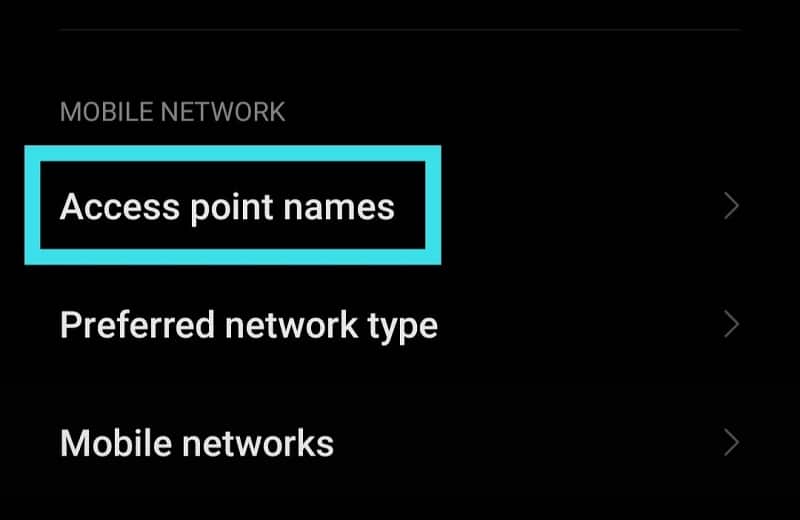 Access Point names