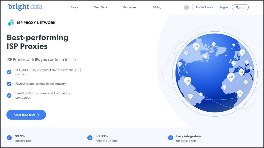 Bright Data for Best Performing ISP Proxies