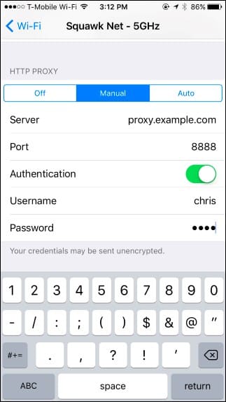 Find Authentication just below