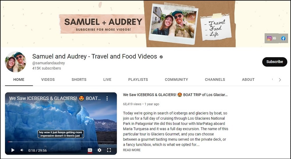 Sam & Audrey Traveling Youtuber