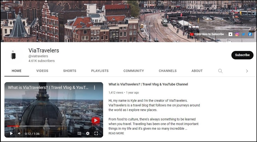 Via Travelers Traveling Youtuber