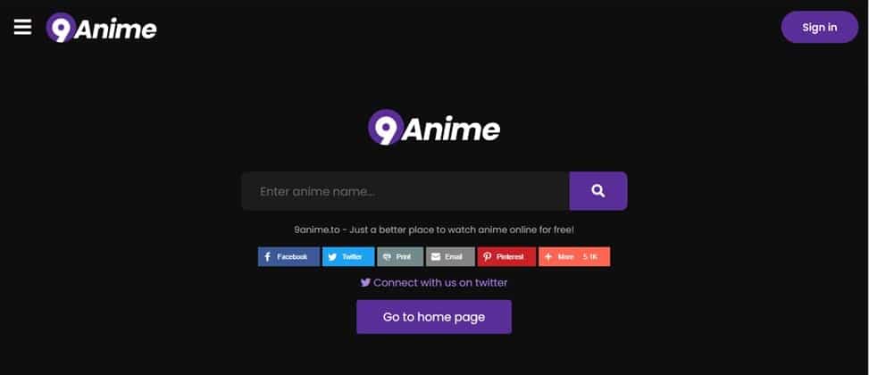 9anime Homepage