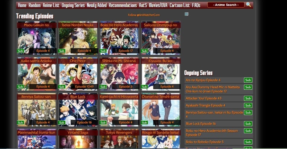 Aniwatcher Homepage