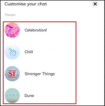 Customise your Chat