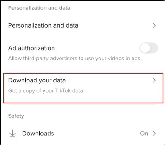 Personalization and data