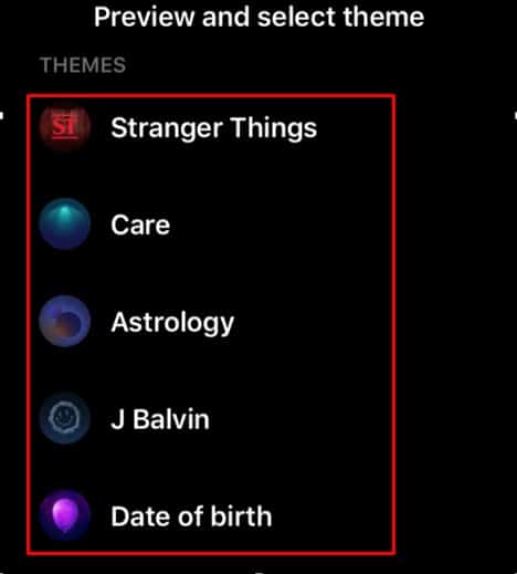 Preview and Select Theme