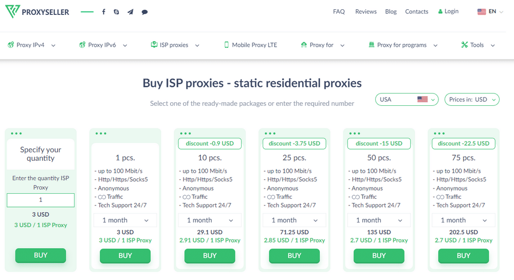 Proxy-Seller ISP Proxies