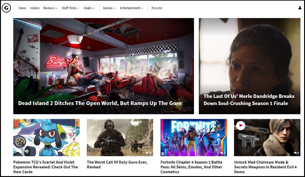 GameSpot Homepage