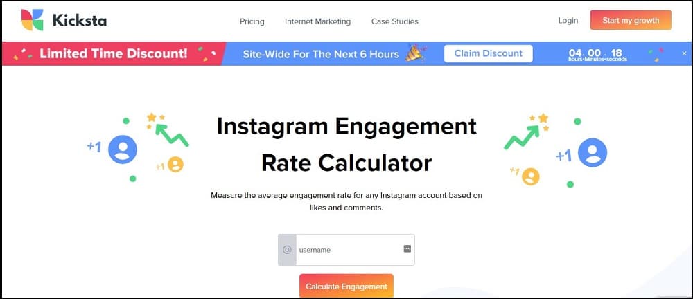 Kicksta Instagram Engagement Calculator