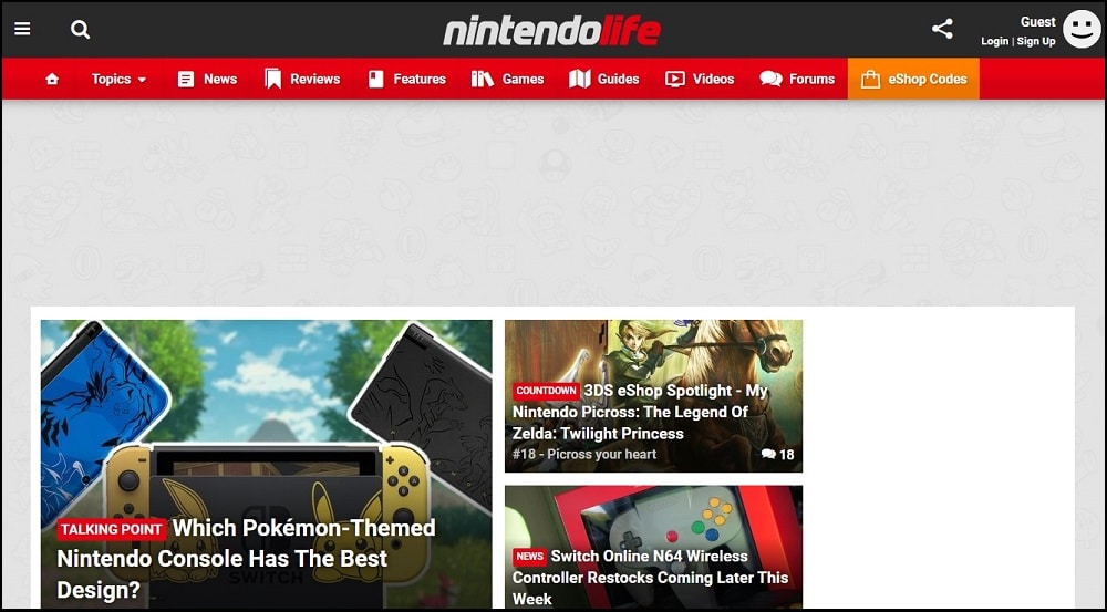 Nintendo Life Homepage