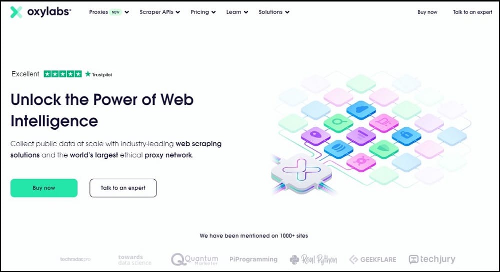 Oxylabs Homepage