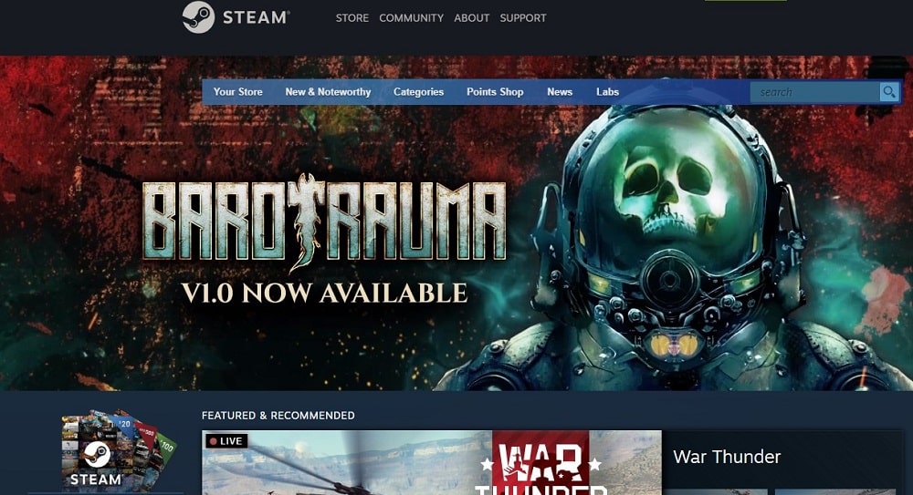 Steam Homepage