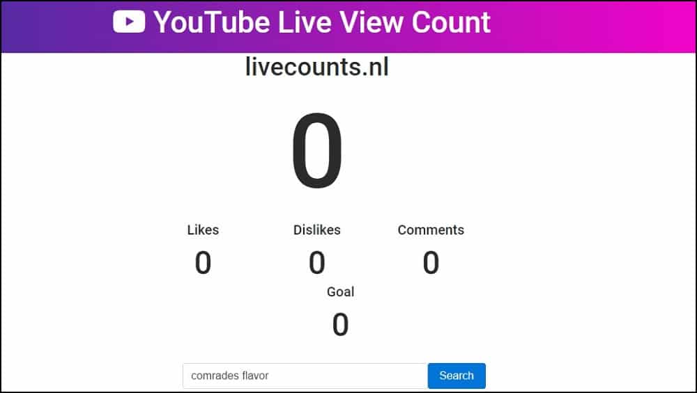 YouTube Live View Counts