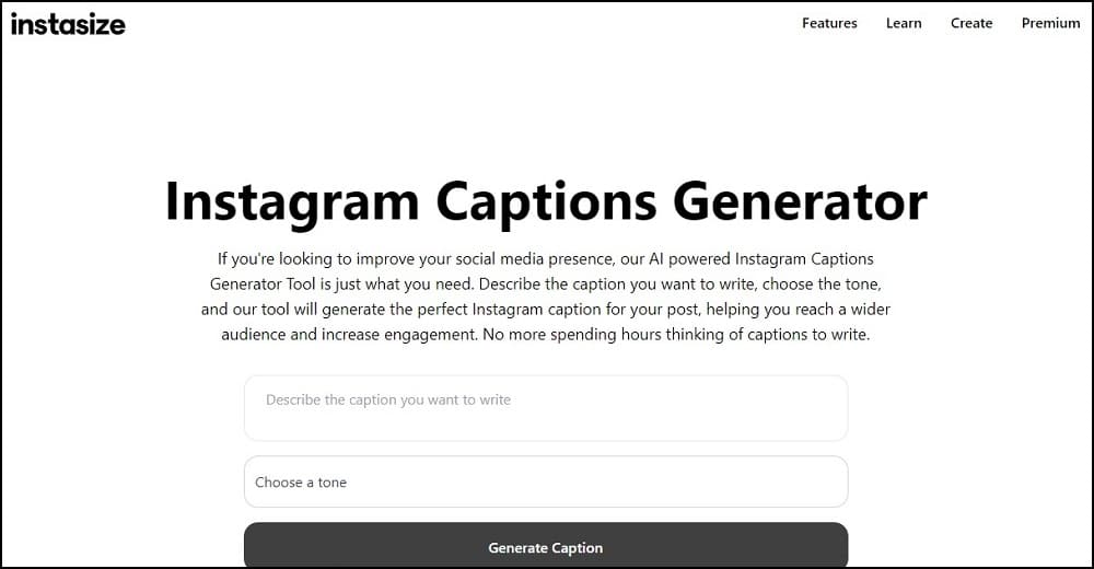 Instasize Instagram Captions Generator