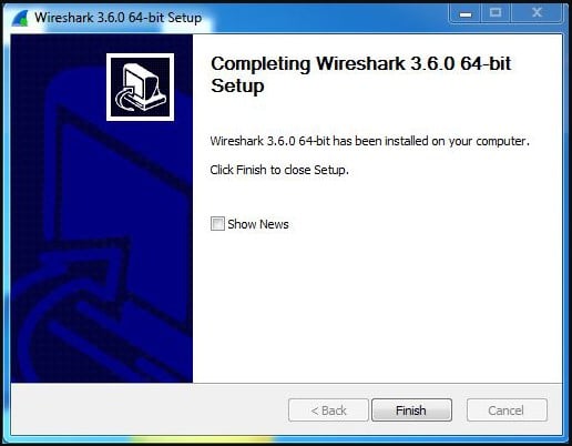 Launch the Wireshark software on your PC