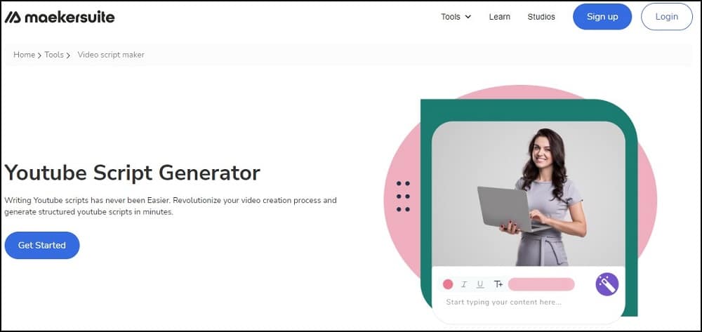 Makersuite YouTube Script Generator