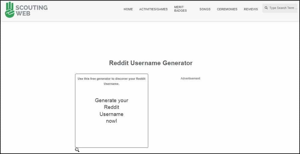 Scoutingweb Reddit Username Generator