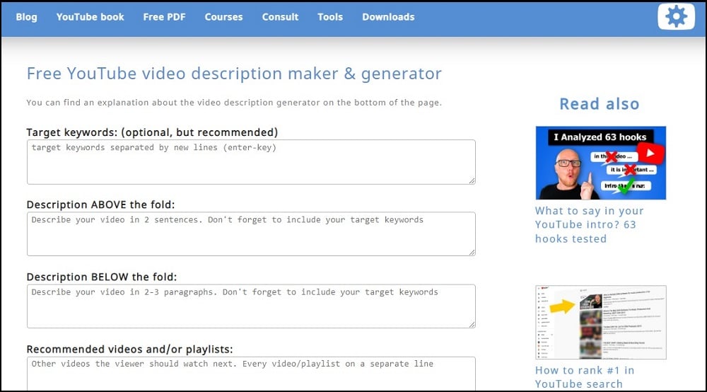 Social Video Plaza YouTube Video Description Generator