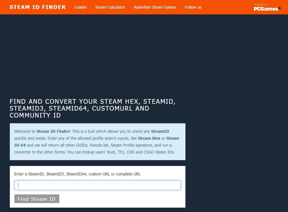 Steam ID Finder Overview