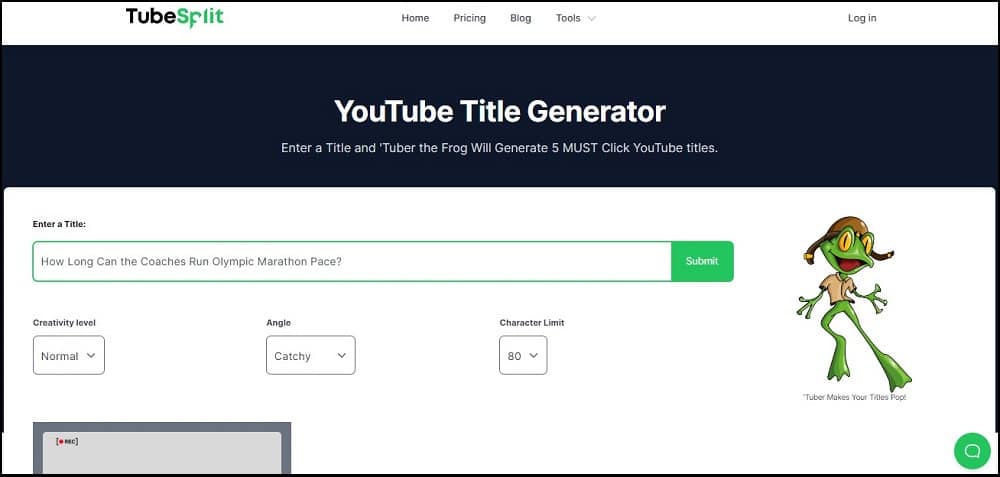 Tubesplit YouTube Title Generator
