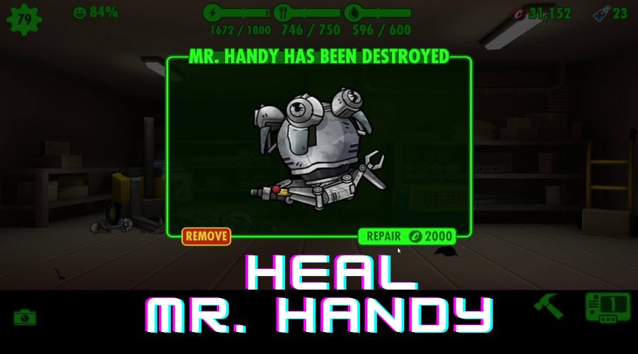 How to Heal Mr. Handy In Fallout Shelter