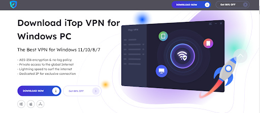 Go to iTop VPN's official site