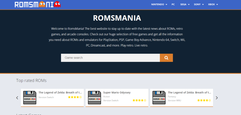 RomsMania PS2 ROM site