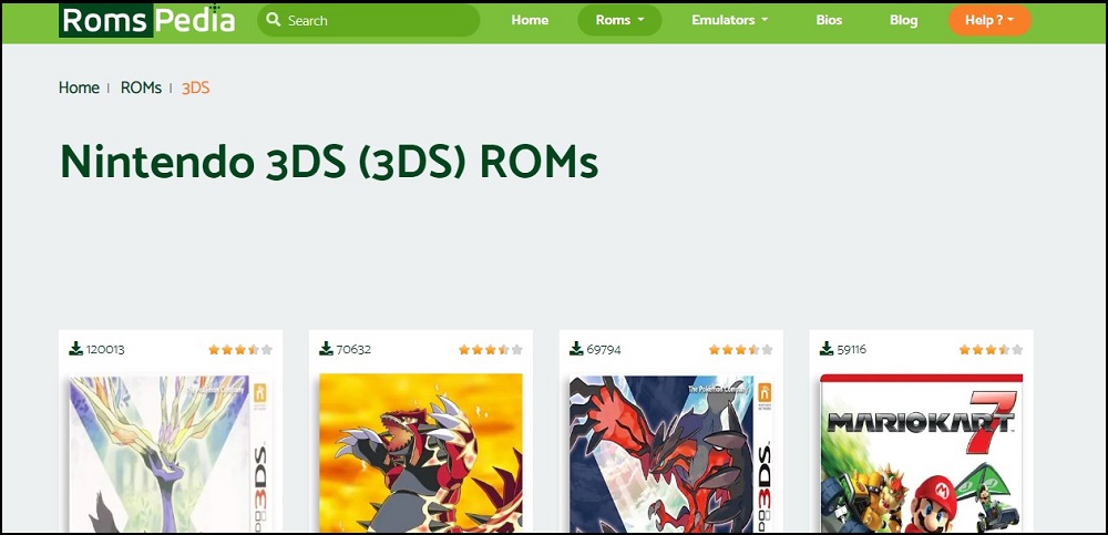 RomsPedia 3DS Rom site