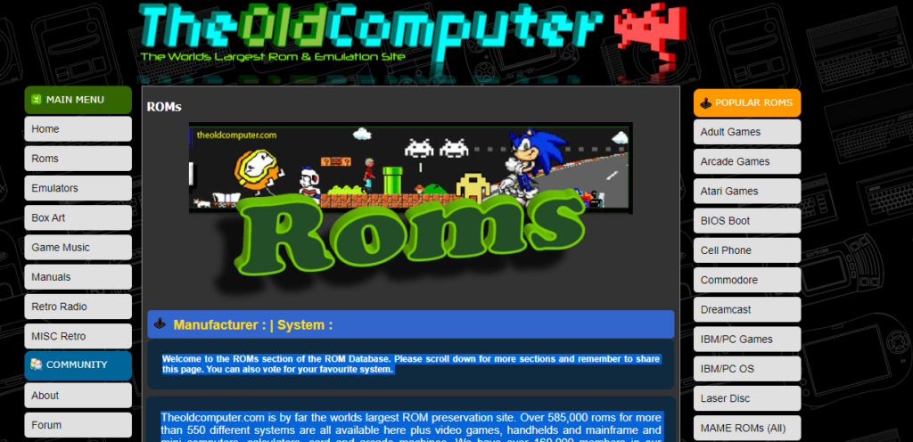 TheOldComputers PS2 ROM site