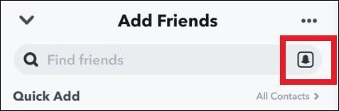 Add Friends after clicking on the upper-left profile icon