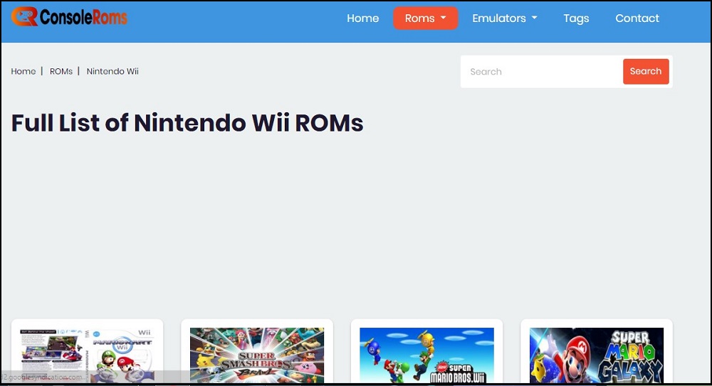 ConsoleROMs Nintendo Wii ROM Site