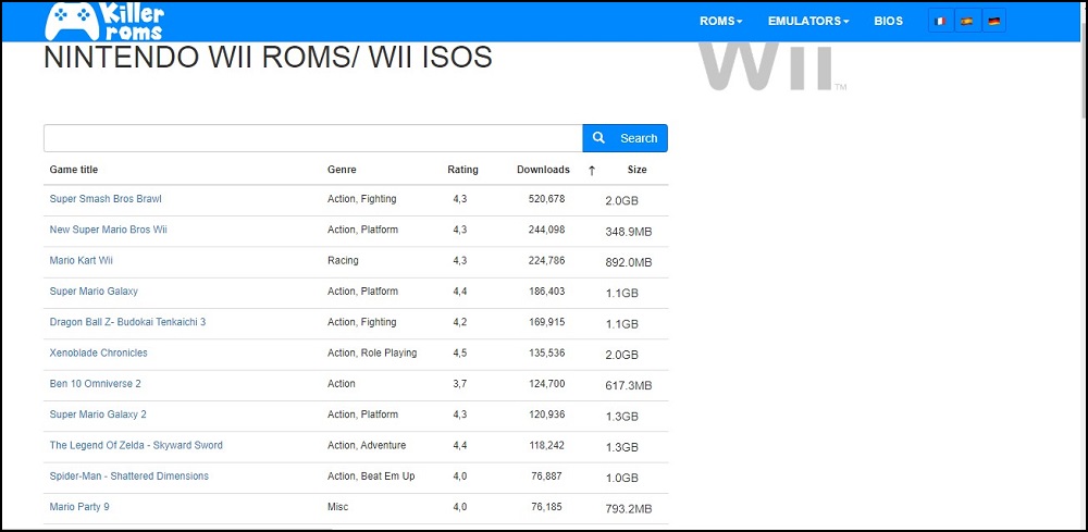 ROMs Download Nintendo Wii ROM Site