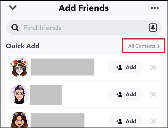 Select the Add Friends button